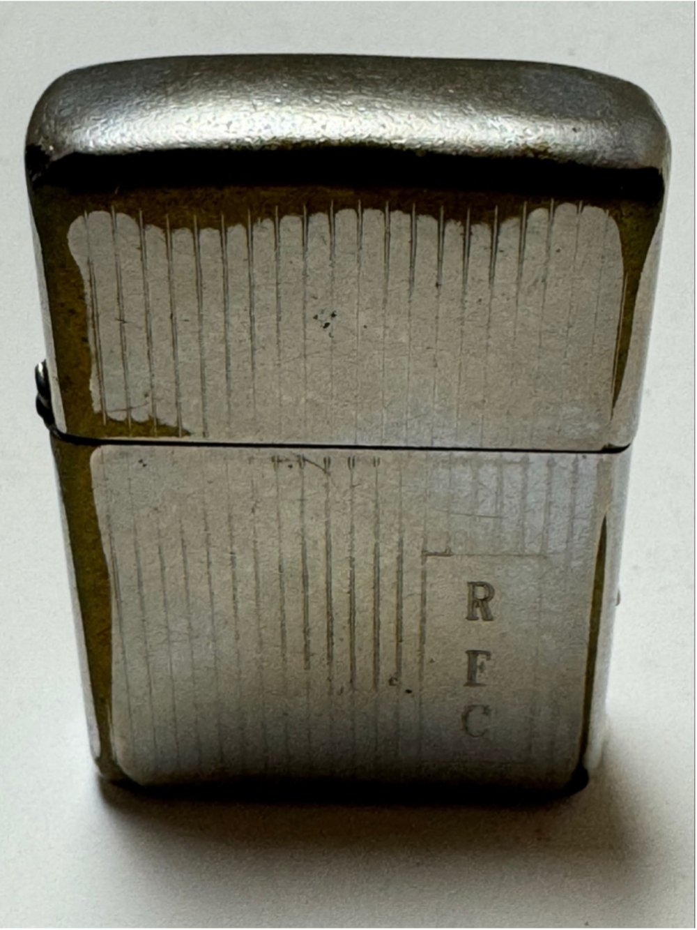 1950-1957 Zippo Lighter Silver Striped - Patent 2517191